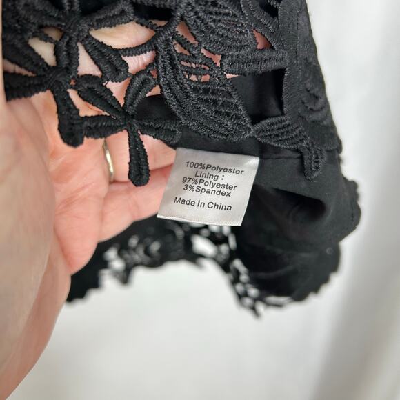 Tuckernuck Guipure Lace Faye Blouse black size XXXL event party holiday - Picture 5 of 11